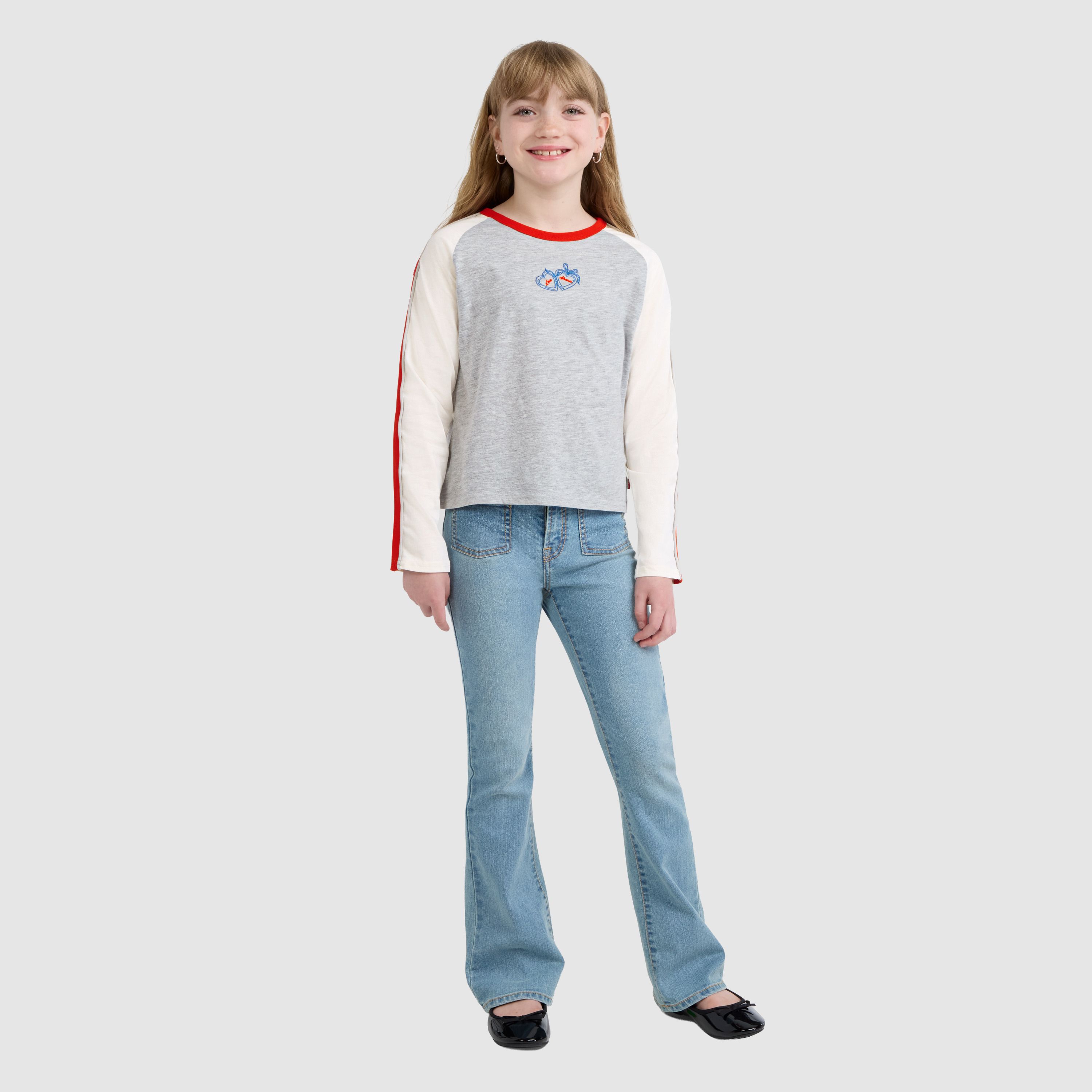 Baseball Longsleeve Top Big Girls 7-16 1
