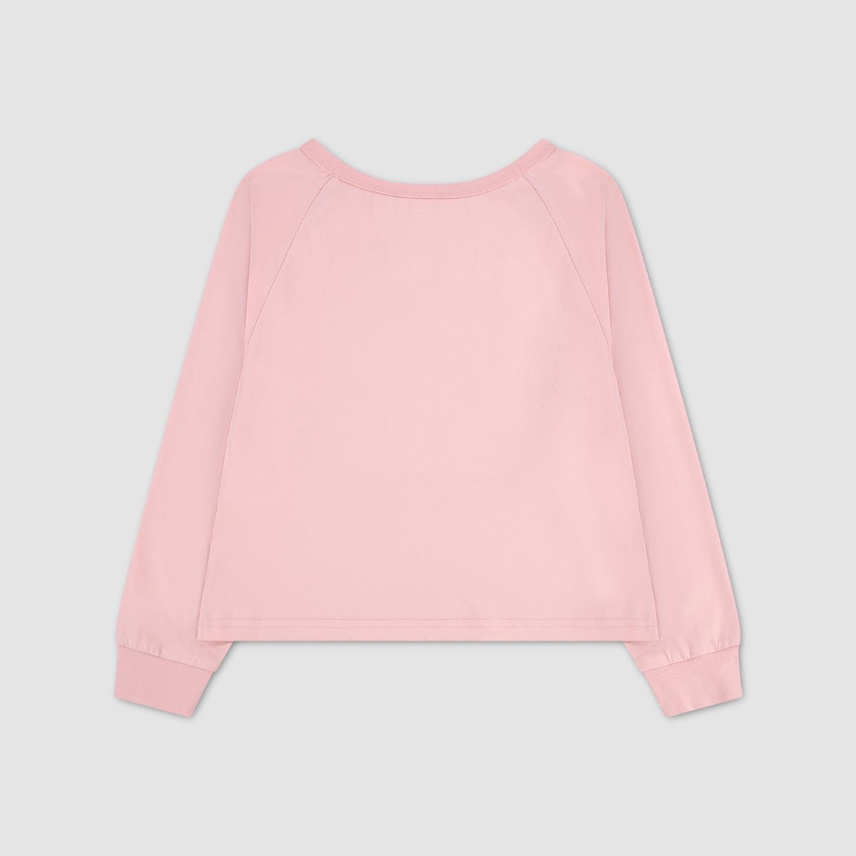 Longsleeve Heart Knit Top Big Girls 7-16 — Powder Pink - Pink