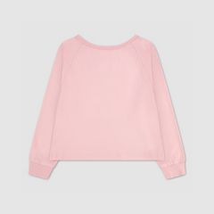 Longsleeve Heart Knit Top Big Girls 7-16 — Powder Pink - Pink 2