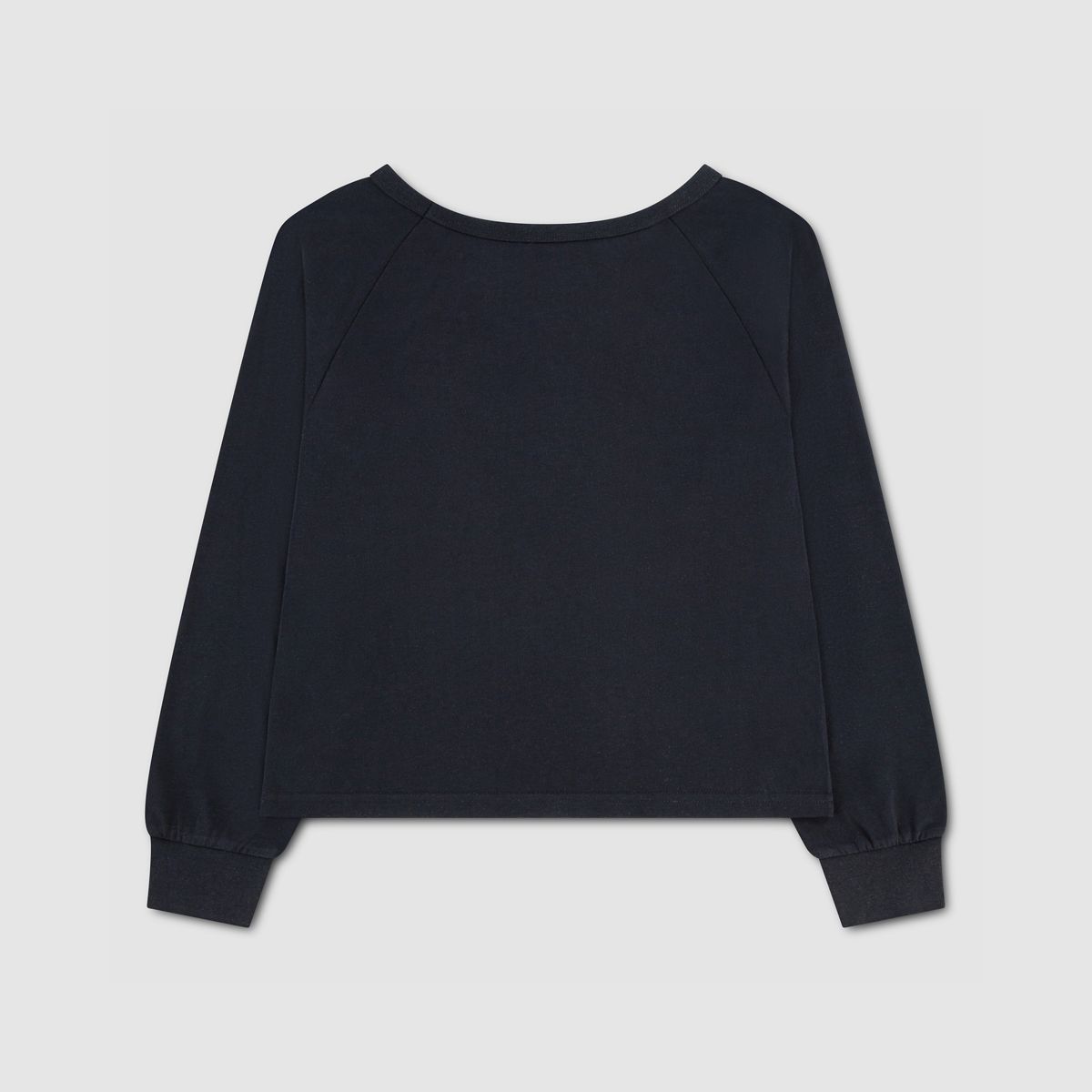 Longsleeve Heart Knit Top Big Girls 7-16 — Anthracite - Charcoal