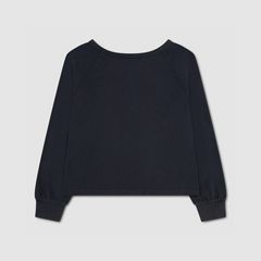Longsleeve Heart Knit Top Big Girls 7-16 — Anthracite - Charcoal 2