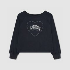 Longsleeve Heart Knit Top Big Girls 7-16 — Anthracite - Charcoal 1