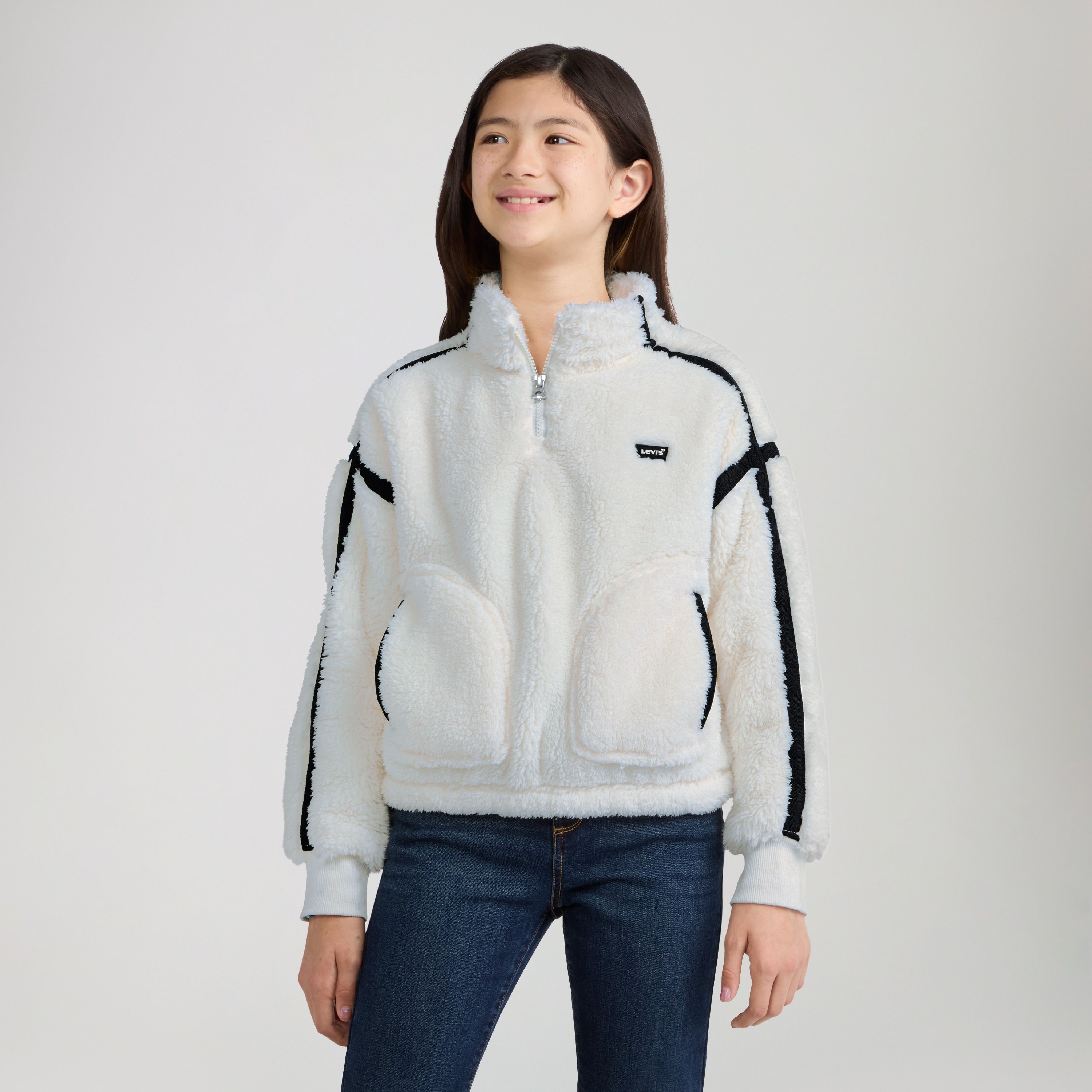 Sherpa Half Zip Big Girls 7-16 2