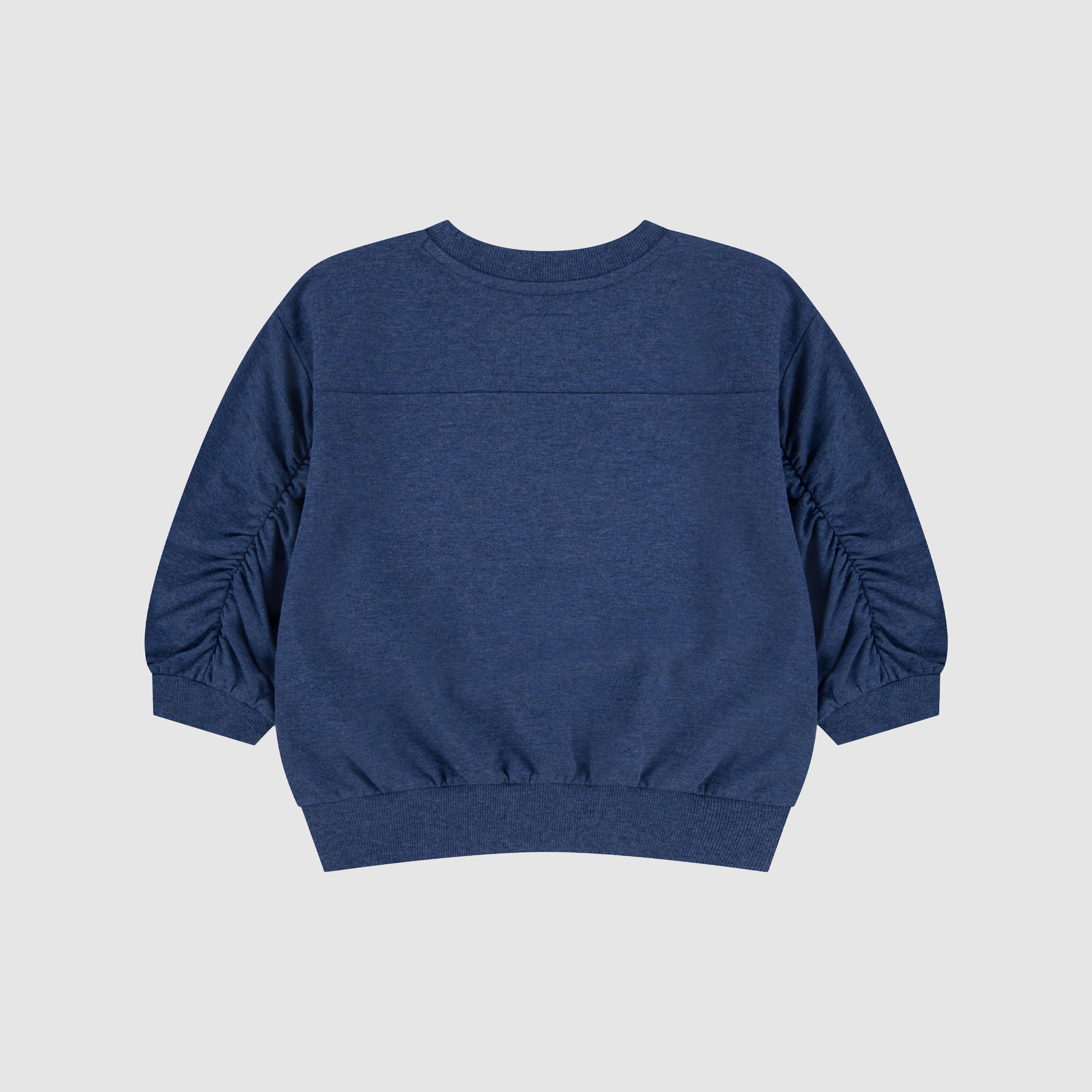 Cinched Sleeve Knit Top Big Girls 7-16 2