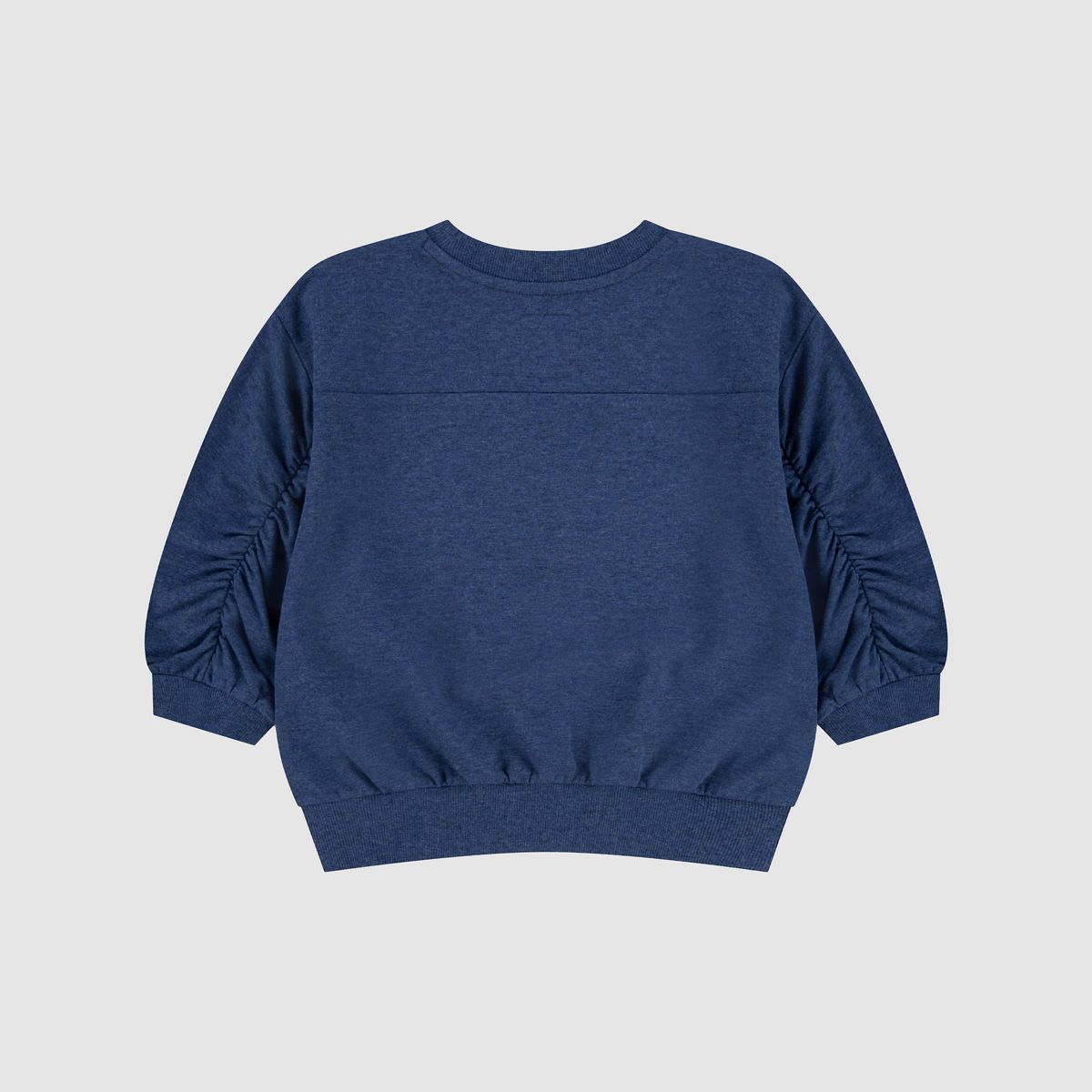 Cinched Sleeve Knit Top Big Girls 7-16 — Blue Indigo - Blue