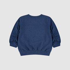 Cinched Sleeve Knit Top Big Girls 7-16 — Blue Indigo - Blue 2