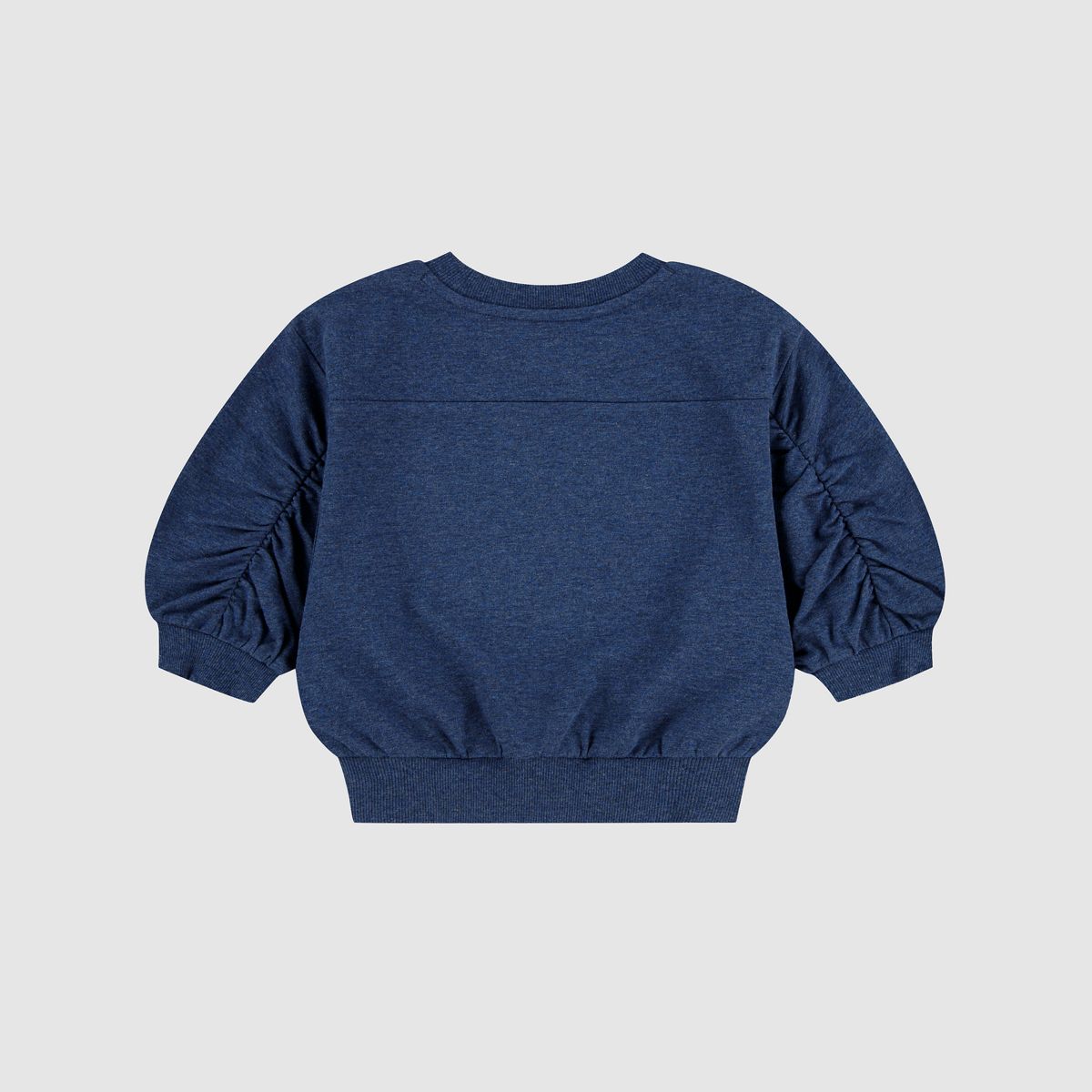 Cinched Sleeve Knit Top Little Girls 4-6X — Blue Indigo - Blue