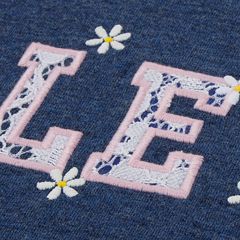 Cinched Sleeve Knit Top Little Girls 4-6X — Blue Indigo - Blue 3