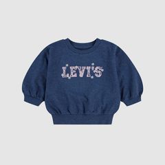 Cinched Sleeve Knit Top Little Girls 4-6X — Blue Indigo - Blue 1