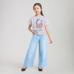 Double Sleeve Knit Top Little Girls 4-6X — Lavender Blue - Purple 1