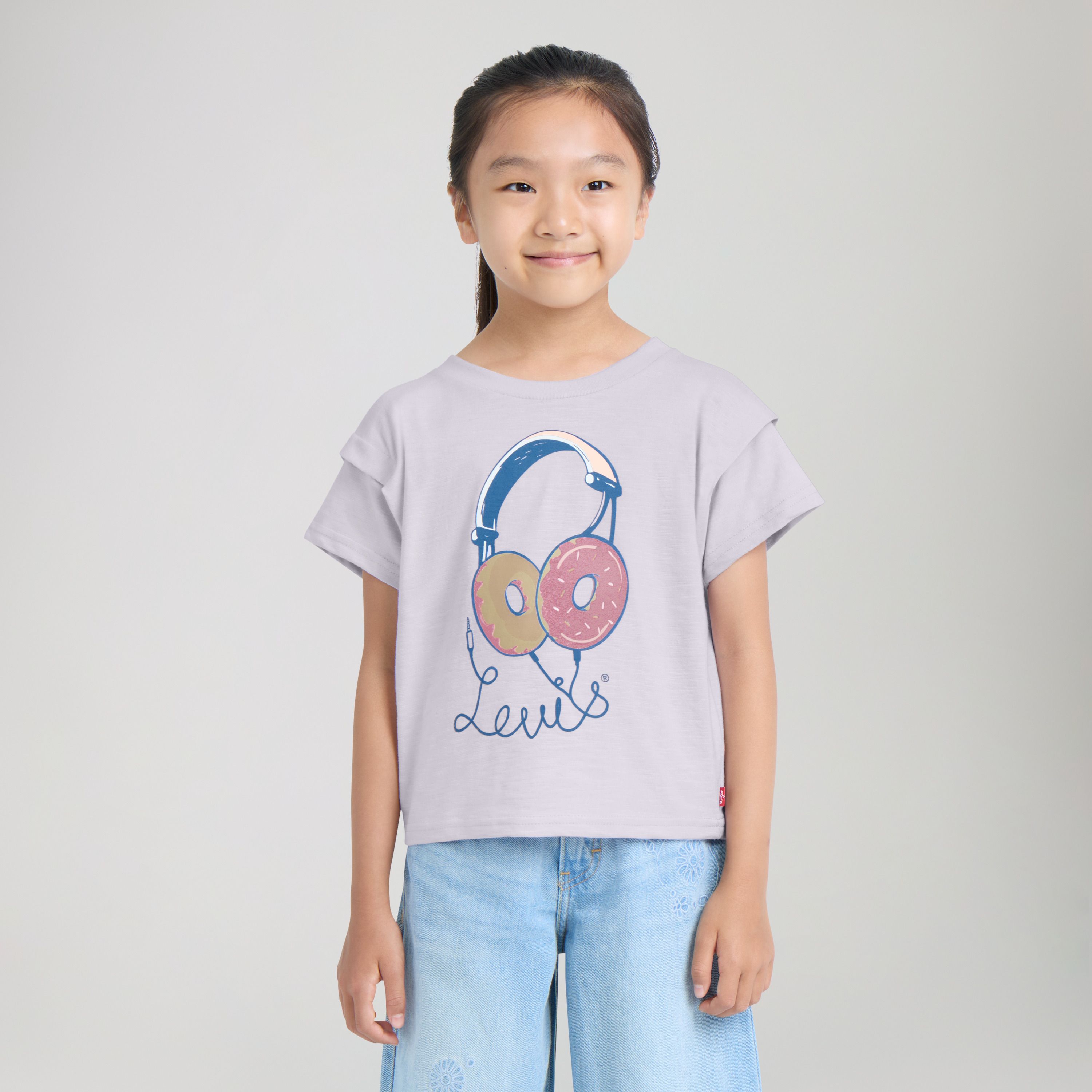 Double Sleeve Knit Top Little Girls 4-6X 2