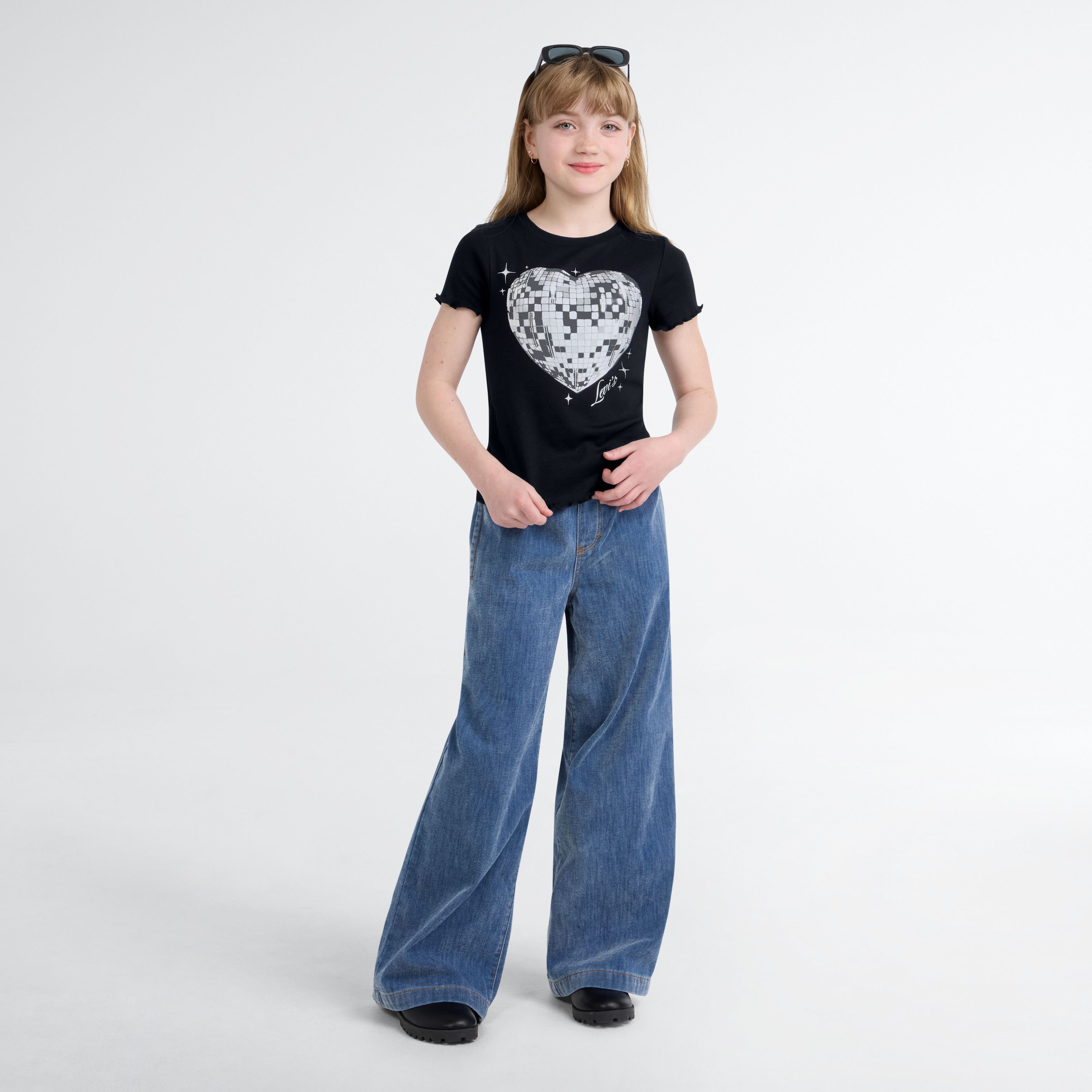 Disco Ball Knit Top Big Girls 7-16 2