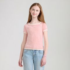 Layered Top Big Girls 7-16 — Powder Pink - Pink 2