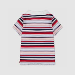 Polo Knit Top Little Girls 4-6X — Egret - White 2