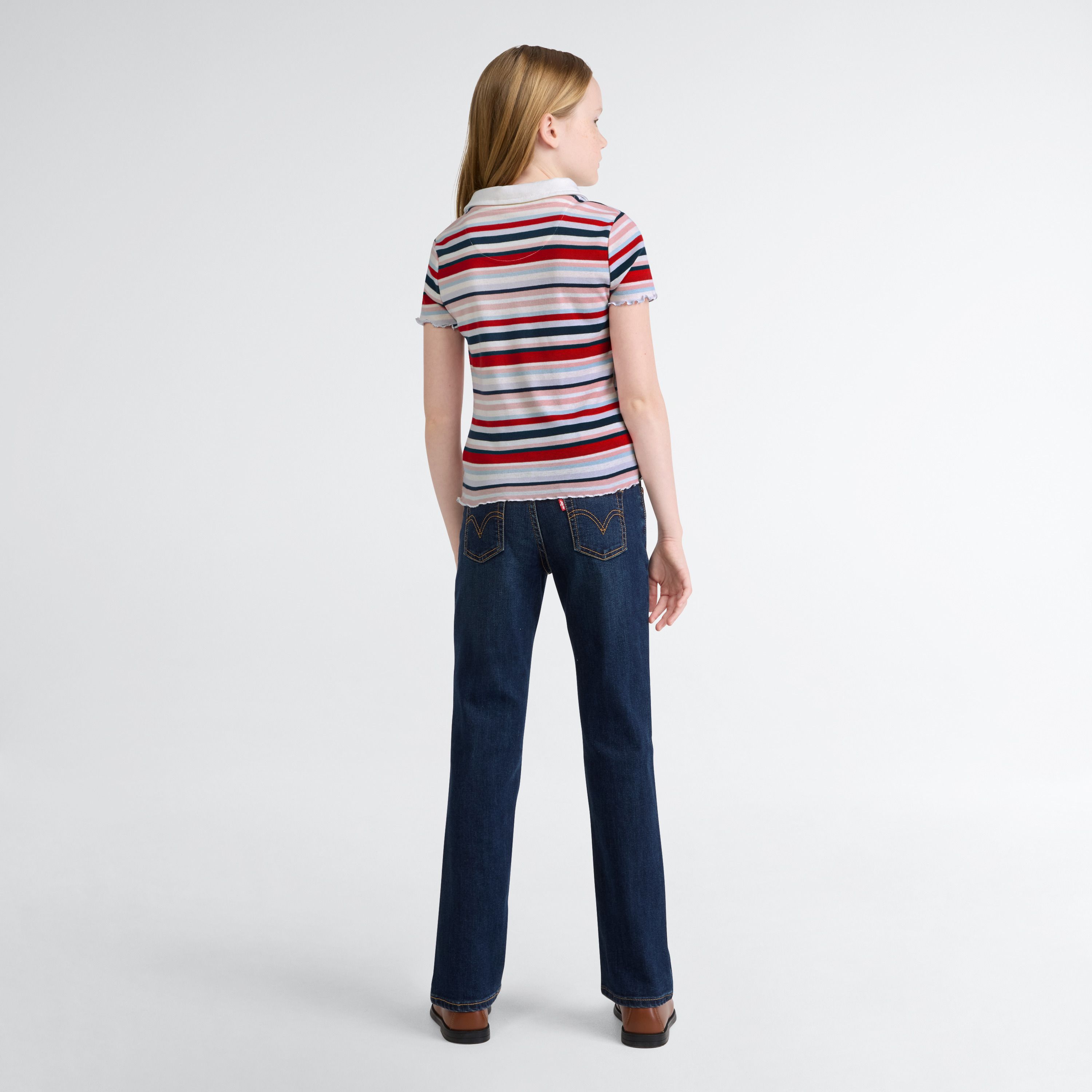 Polo Knit Top Big Girls 7-16 3