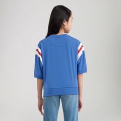 Varsity Knit Top Big Girls 7-16 — Delft - Blue 3