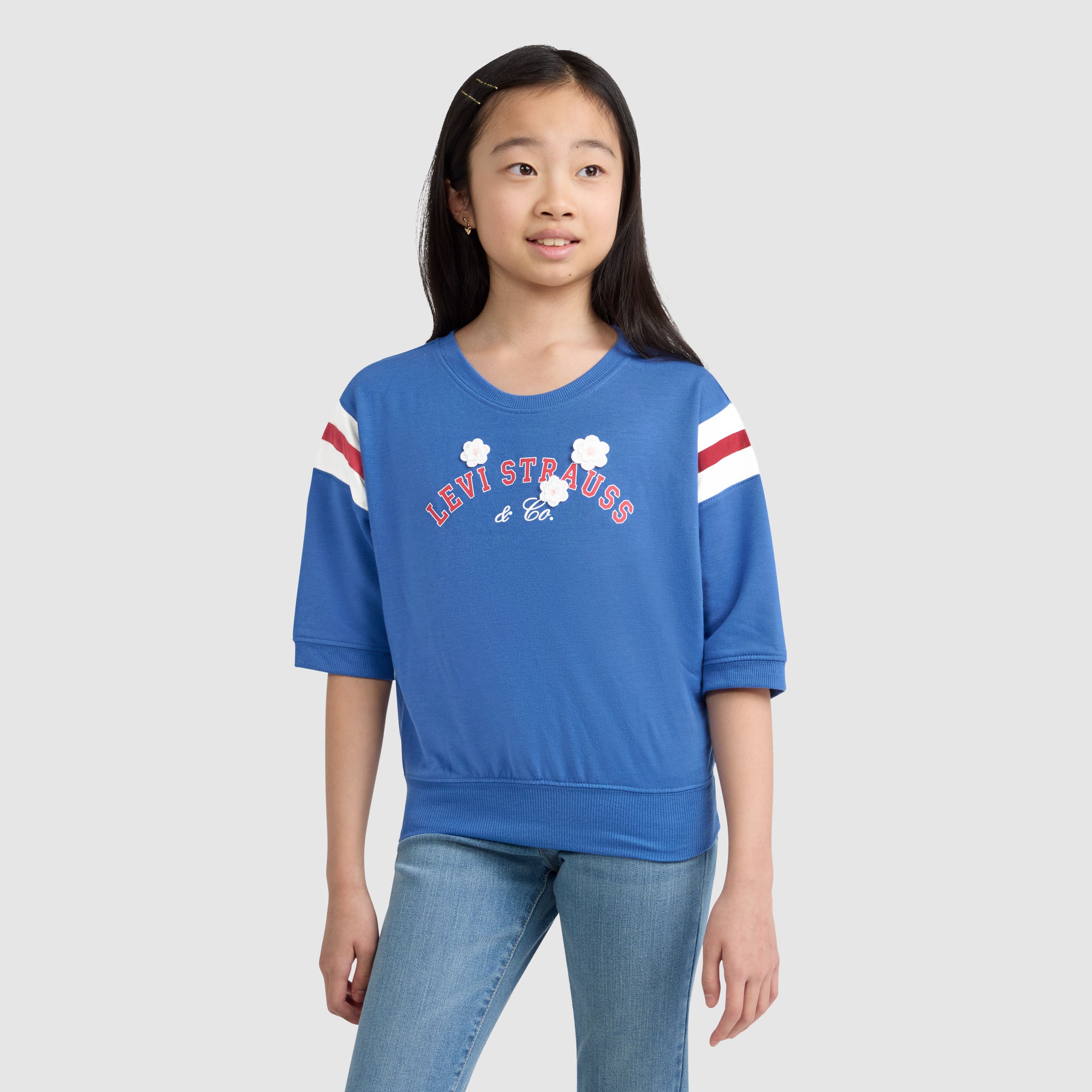Varsity Knit Top Big Girls 7-16 2