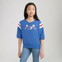 Varsity Knit Top Big Girls 7-16 — Delft - Blue 2