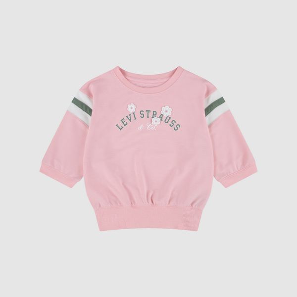 Varsity Knit Top Big Girls 7-16 — Powder Pink - Pink