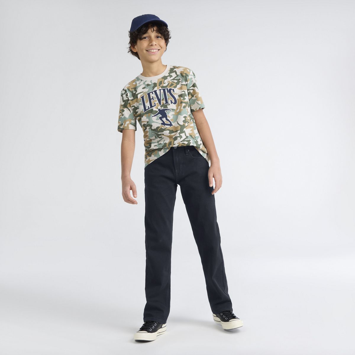 514™ Straight Performance Jeans Big Boys 8-20 — Black Stretch