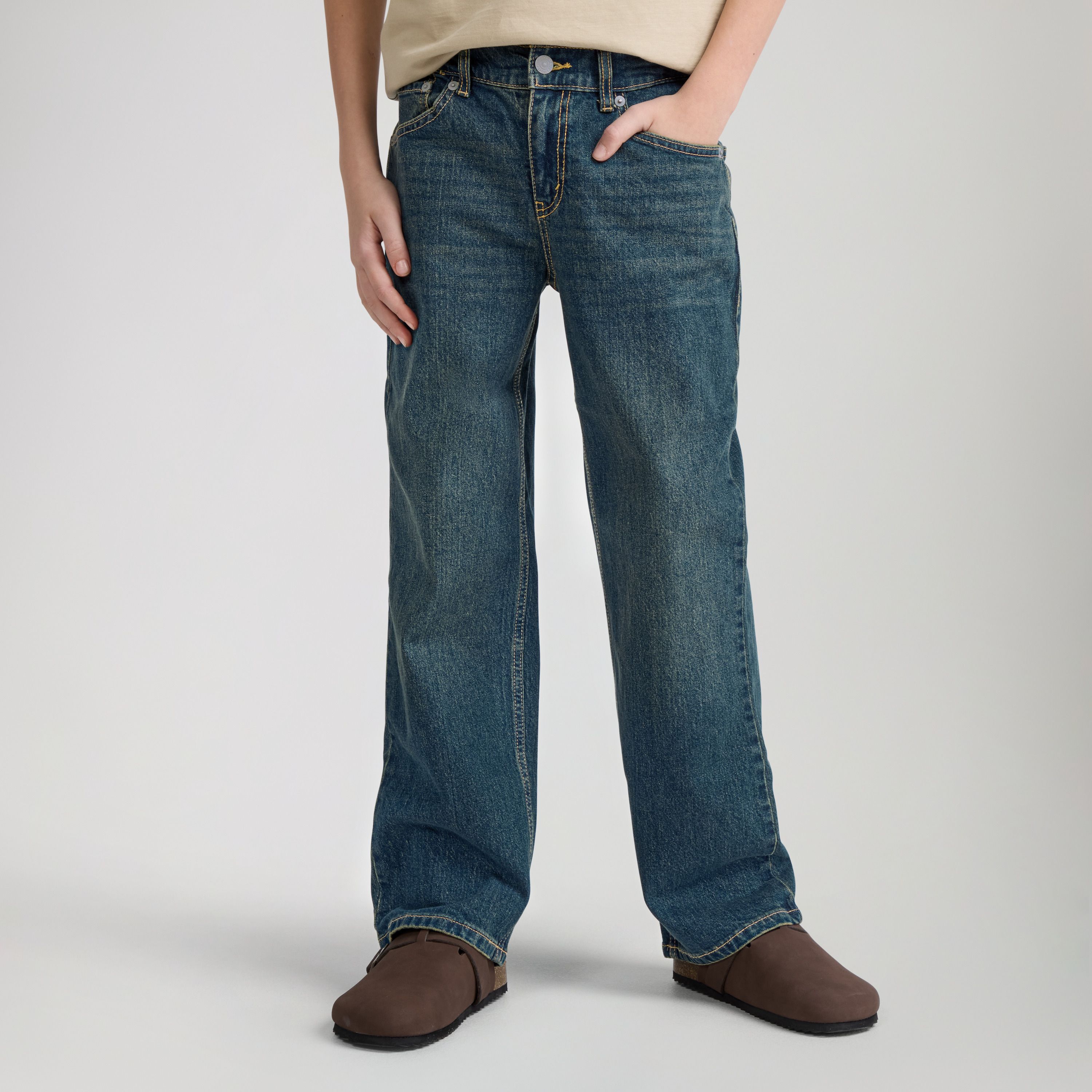 パンツ loosestraightfit Blue-Rigid 565™ Loose Fit Straight Jeans Big Boys 8-20 - Blue | Levi's® US