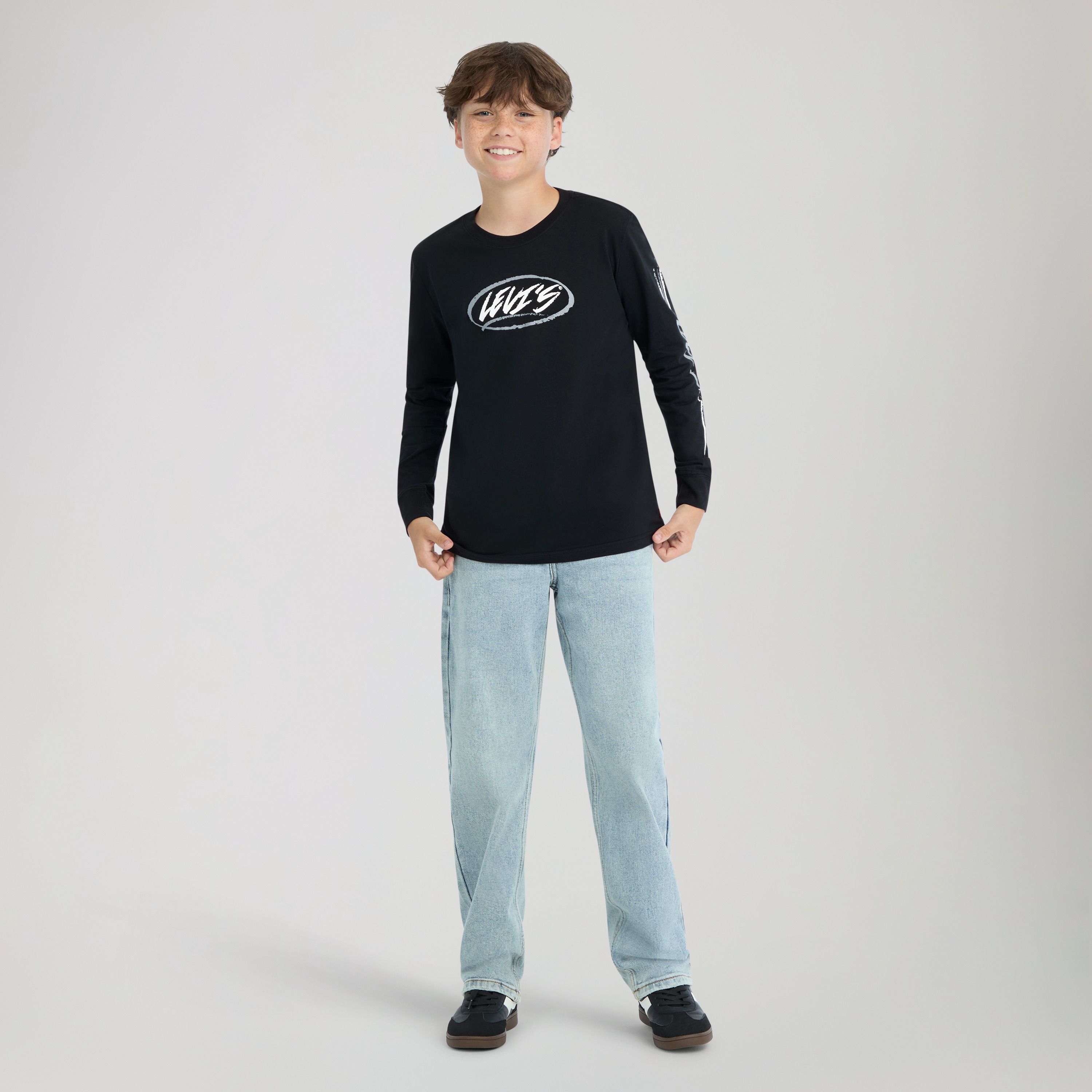 Skater Doodle Longsleeve Tee Big Boys 8-20 1