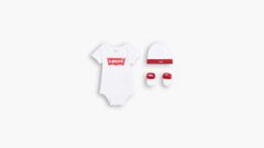 Baby Batwing Onesie Set - 3 Piece — White - White 1