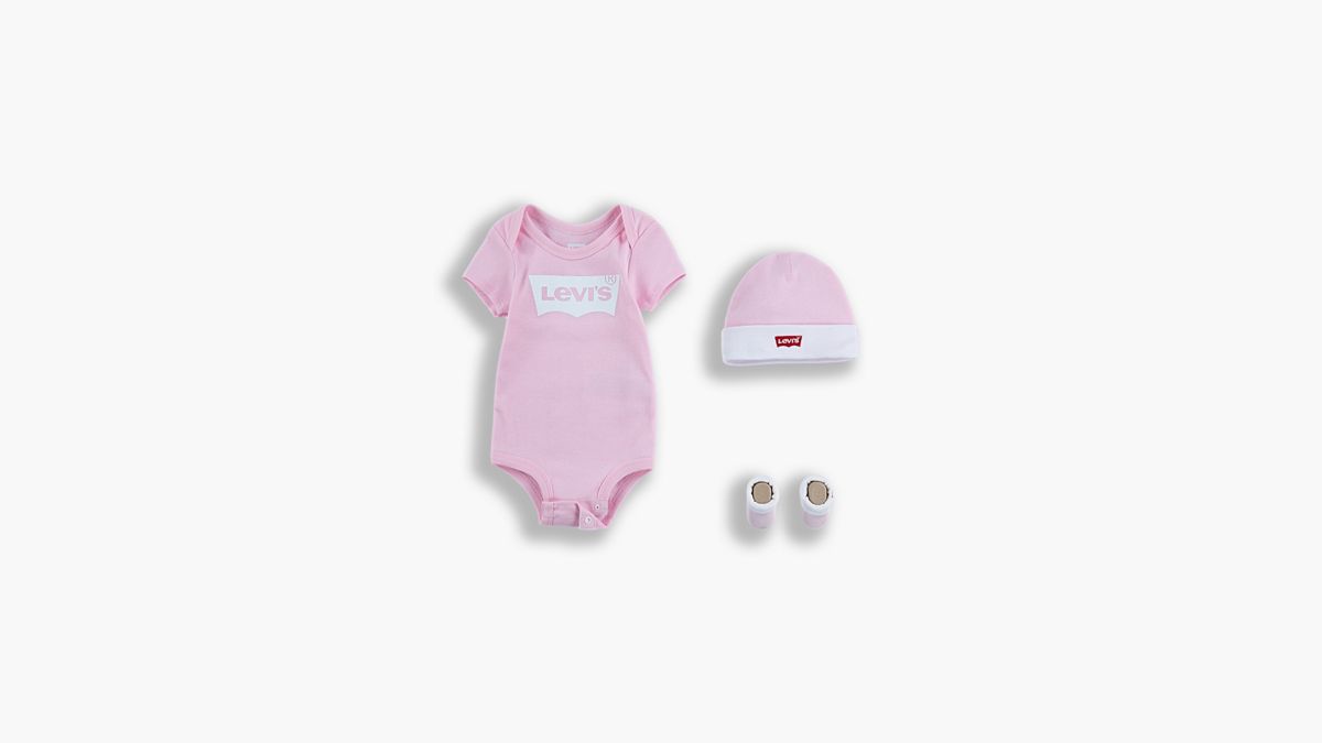 Baby Batwing Onesie Set - 3 Piece — Fairy Tale - Pink