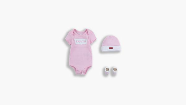 Baby Batwing Onesie Set - 3 Piece — Fairy Tale - Pink
