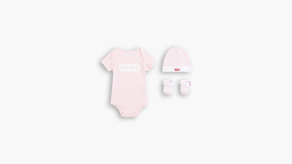 Baby Batwing Onesie Set - 3 Piece — Fairy Tale - Pink