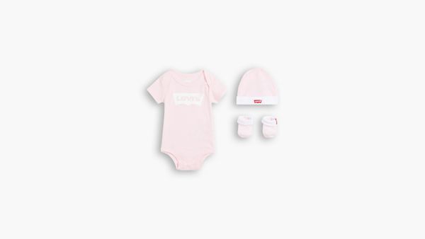 Baby Batwing Onesie Set - 3 Piece — Fairy Tale - Pink