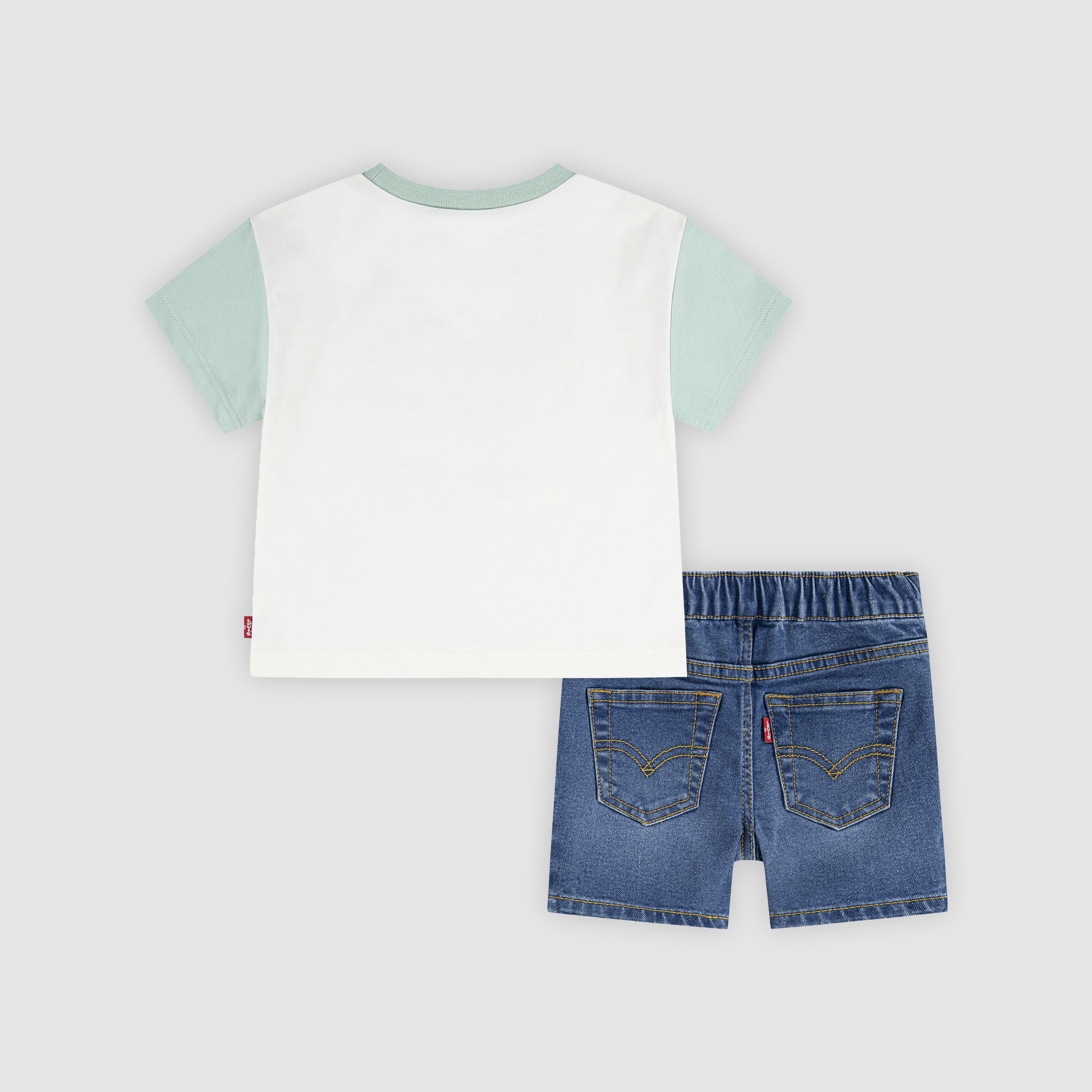 Baby Palm Tree Tee and Denim Shorts 2-Piece Set 2