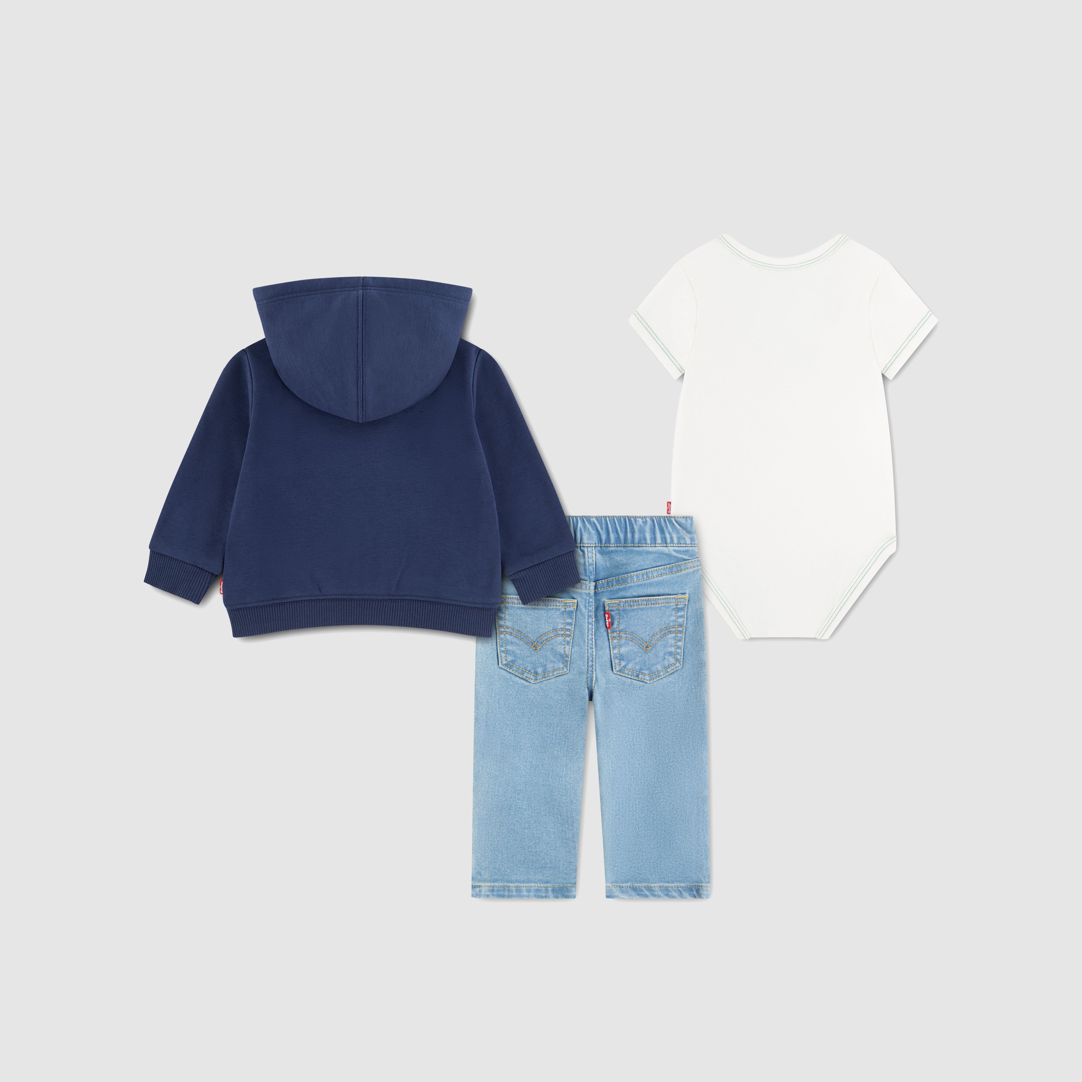 Baby 3 Pieces Full Zip Hoodie Set 2