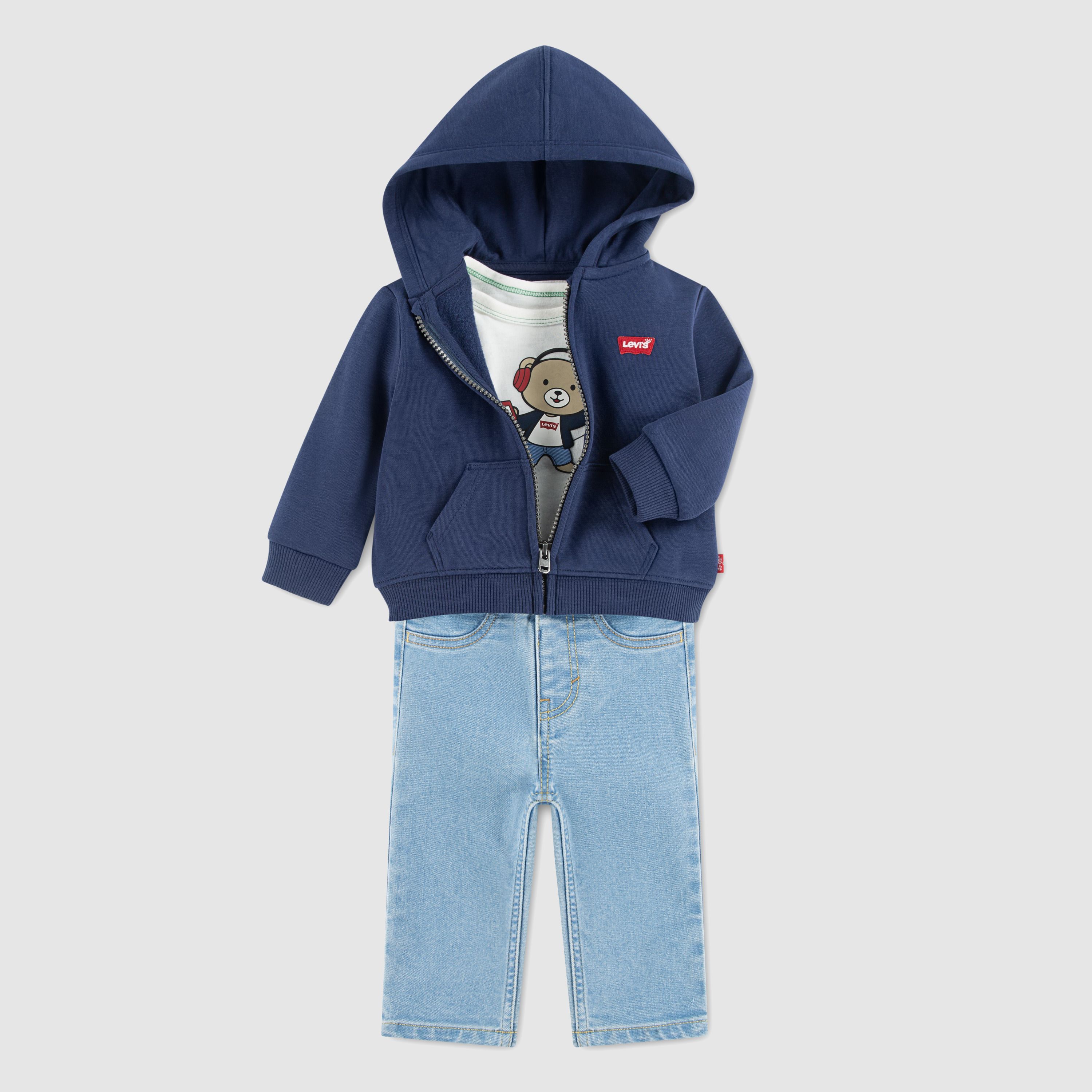 Baby 3 Pieces Full Zip Hoodie Set 7