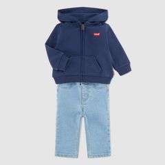 Baby 3 Pieces Full Zip Hoodie Set — Naval Academy - Blue 8
