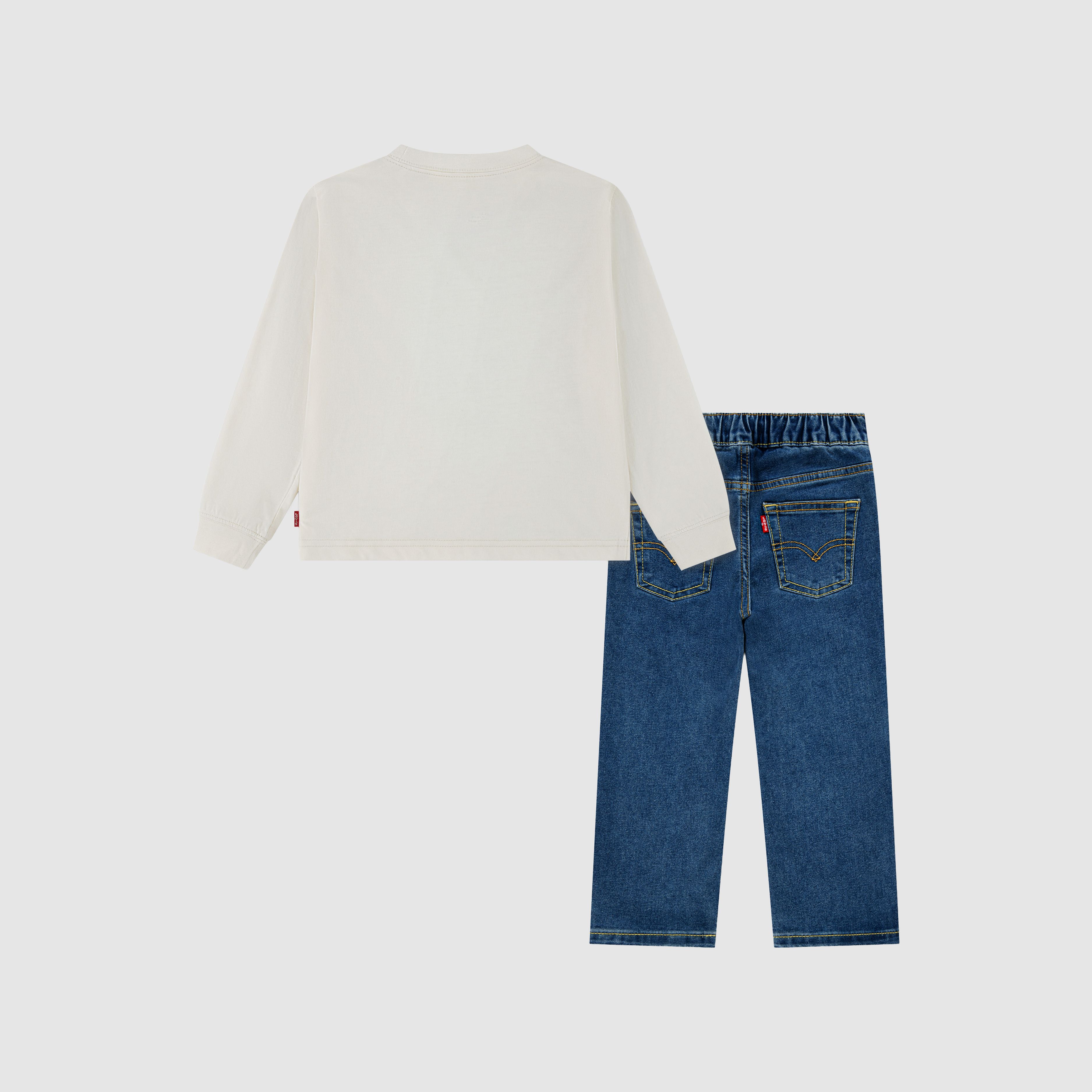 Baby Long Sleeve & Denim Pant Set 2