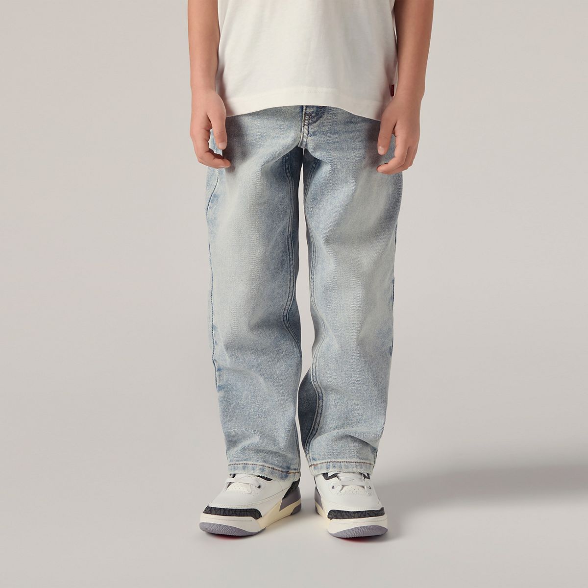Kids Stay Loose Taper Jeans — Baby Blue Essentials - Blue