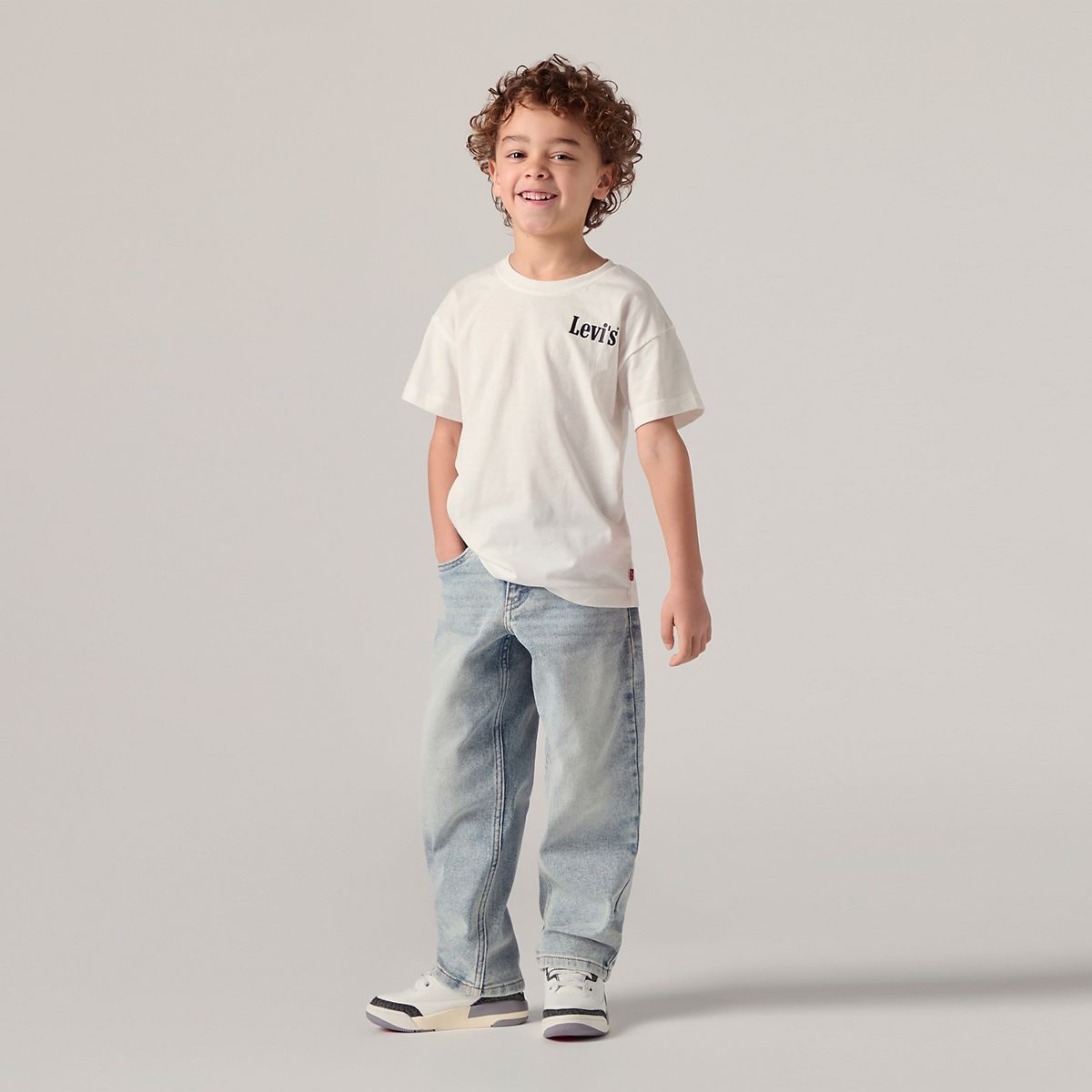 Kids Stay Loose Taper Jeans — Baby Blue Essentials - Blue