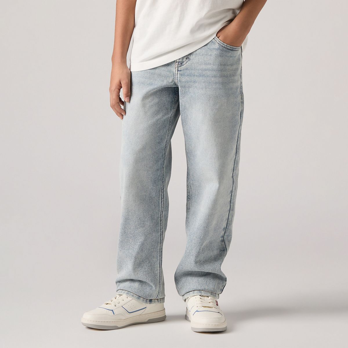 Teenager Stay Loose Taper Jeans — Baby Blue Essentials - Blue
