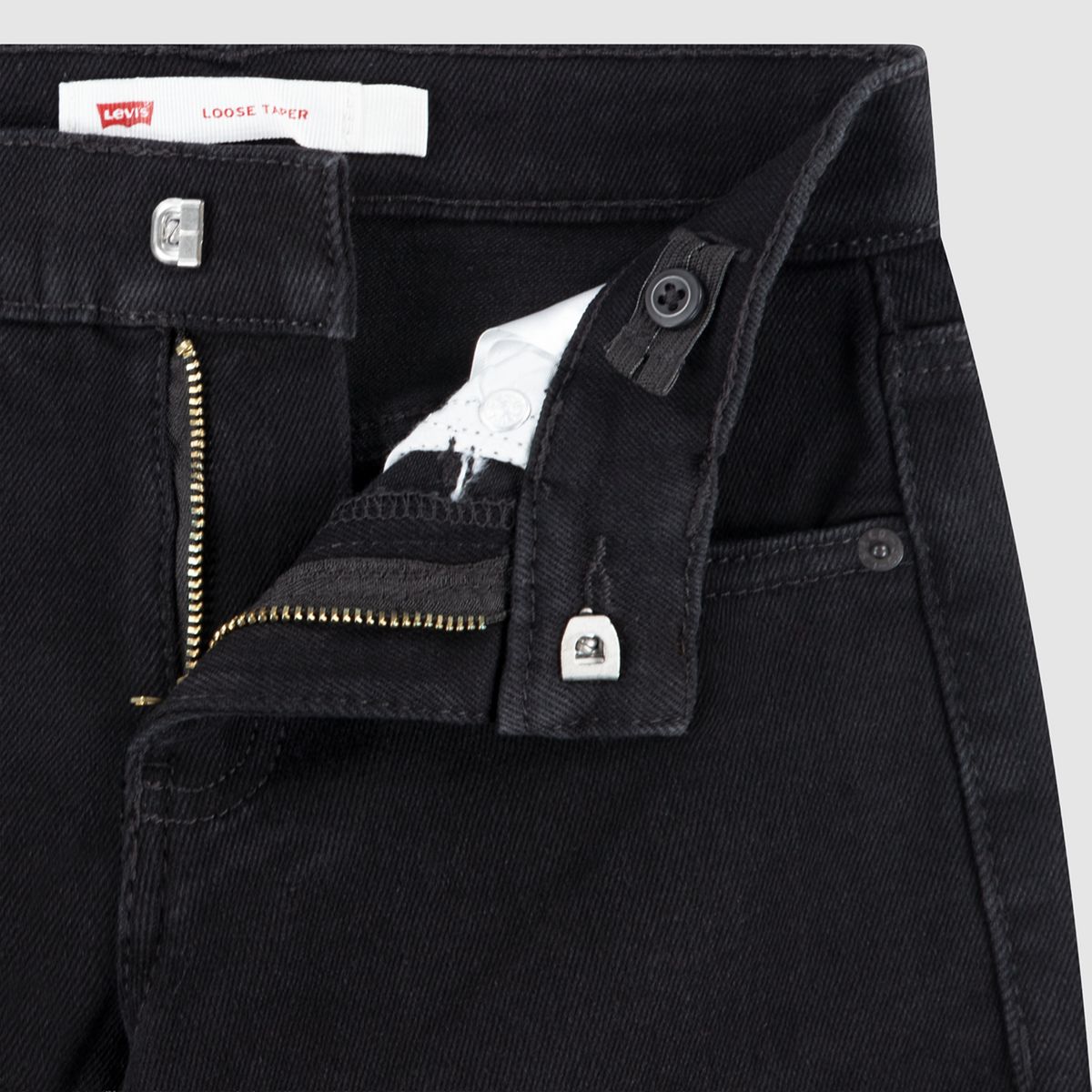 Kids Stay Loose Taper Jeans — Black Stretch - Black
