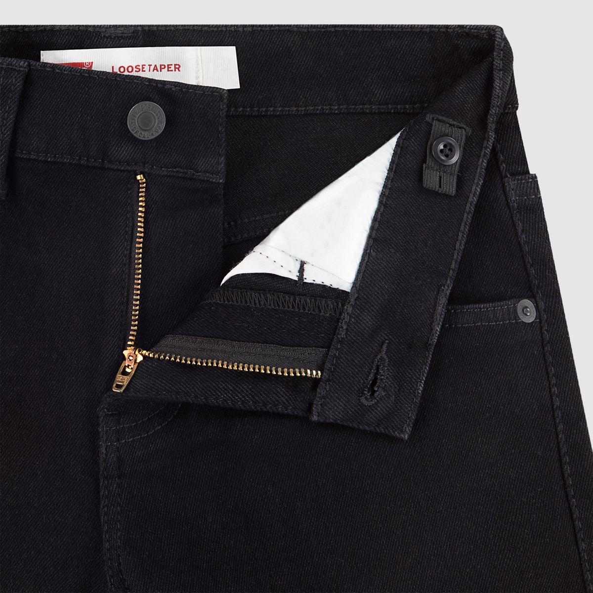 Teenager Stay Loose Taper Jeans — Black Stretch - Black