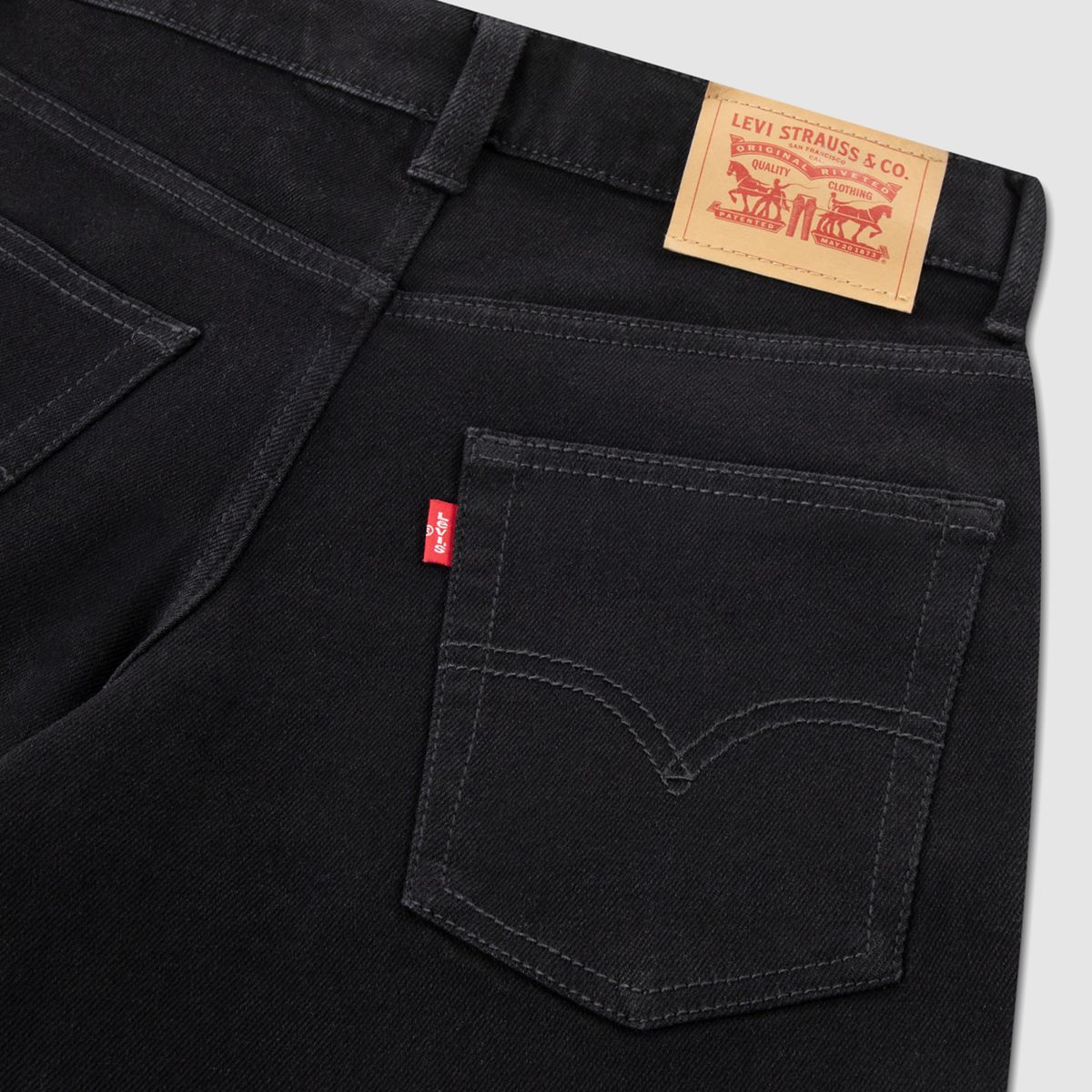 Teenager Stay Loose Taper Jeans — Black Stretch - Black