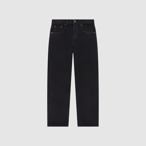 Teenager Stay Loose Taper Jeans — Black Stretch - Black