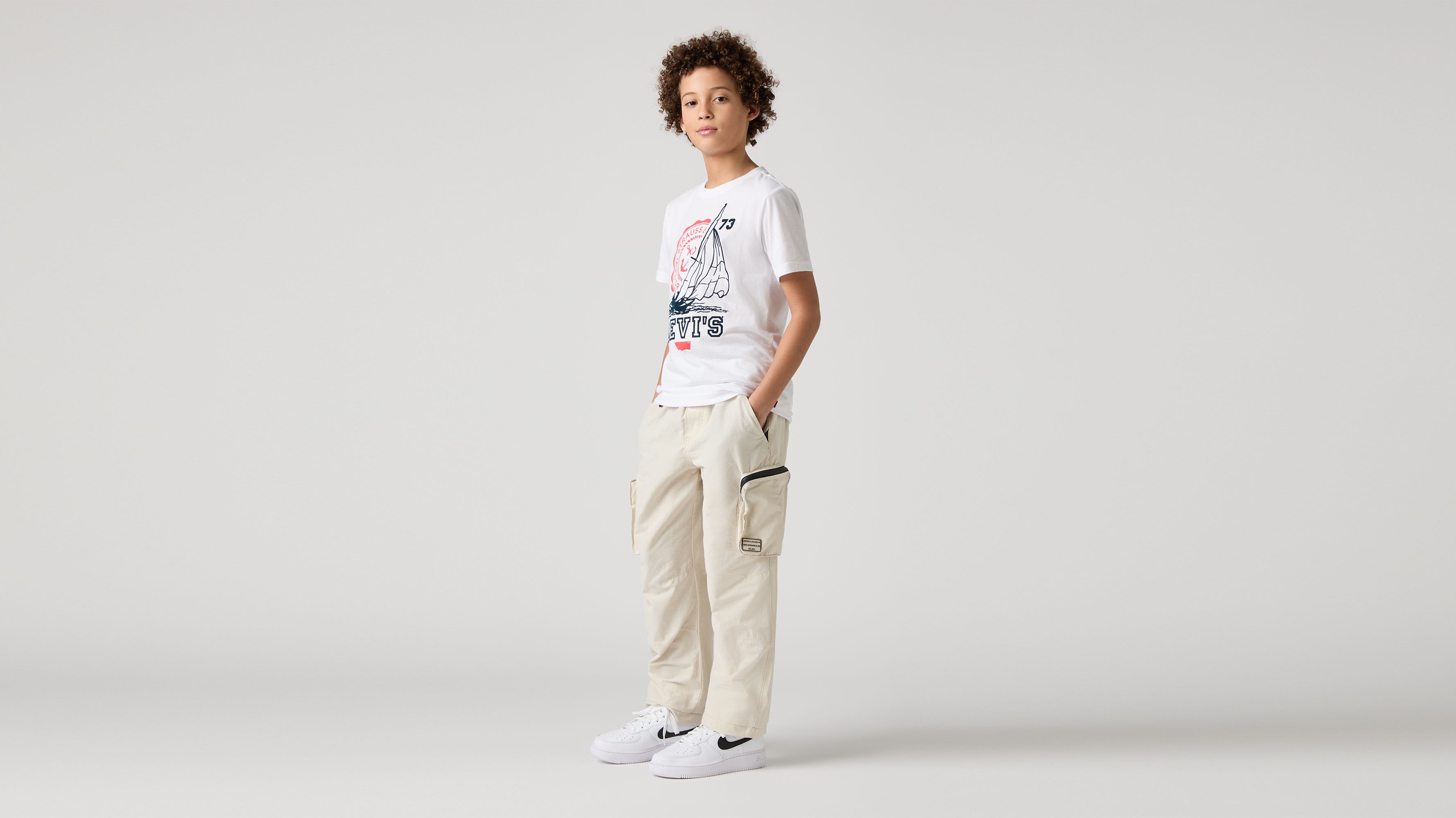 Kids Parachute Cargo Trousers 1