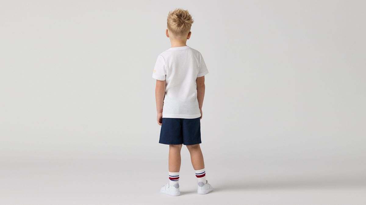 Kids Denim Cargo Shorts — From Scratch - Blue