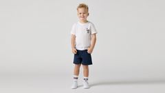Kids Denim Cargo Shorts — From Scratch - Blue 1