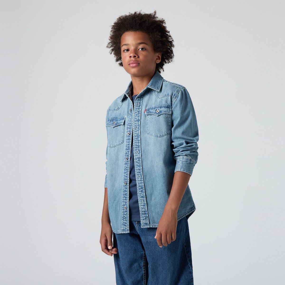 Teenager New Barstow Western Shirt — Vintage Stone - Neutral