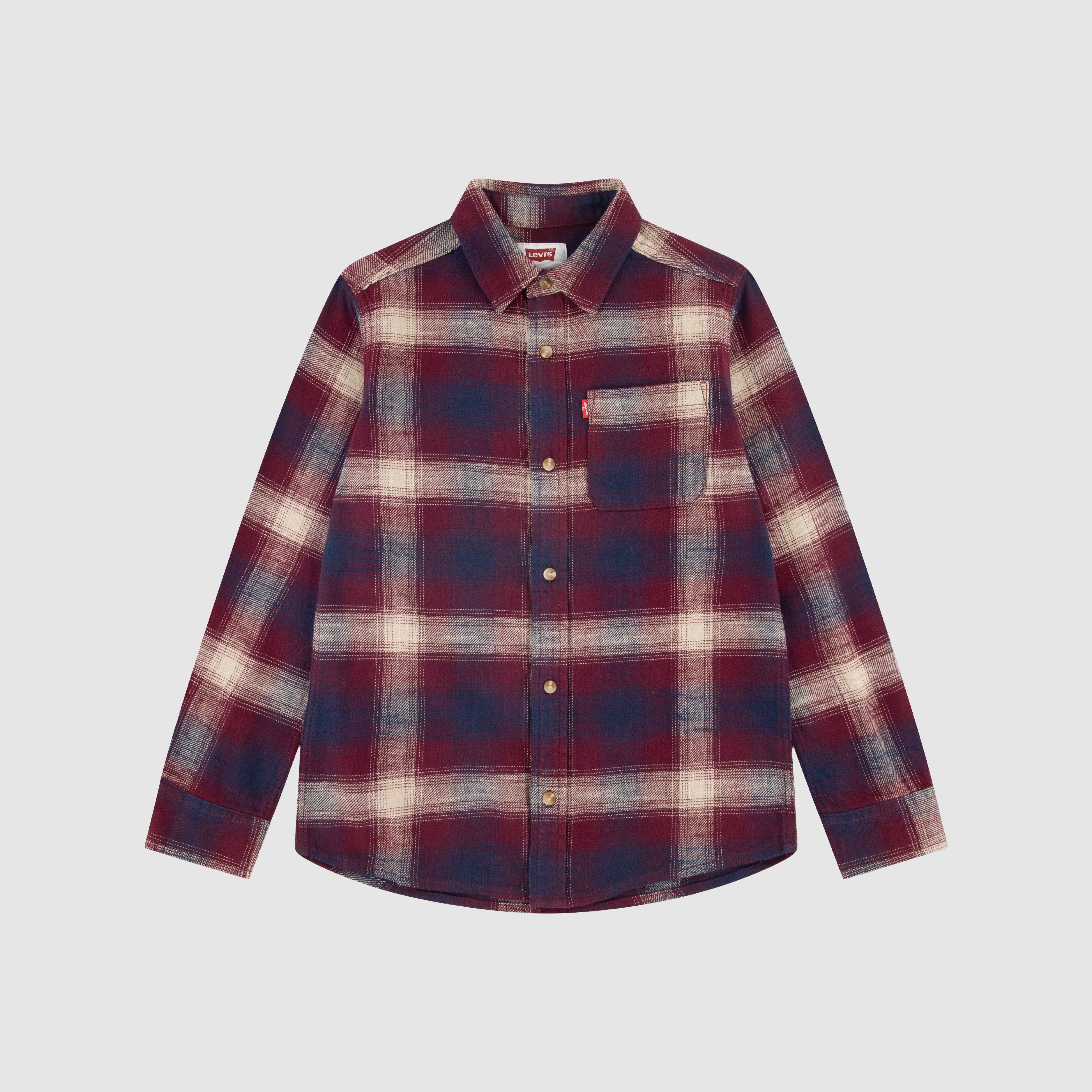 Kids Shadow Plaid Shirt 1