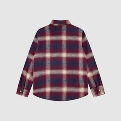 Teenager Shadow Plaid Shirt — Tawny Port - Purple 5