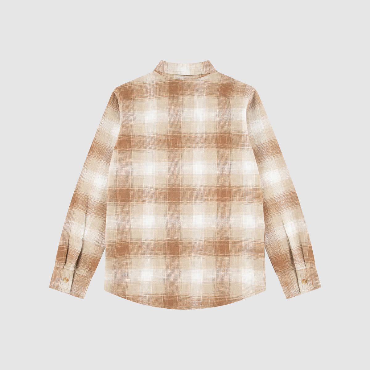 Teenager Shadow Plaid Shirt — Foxtrot - Neutral
